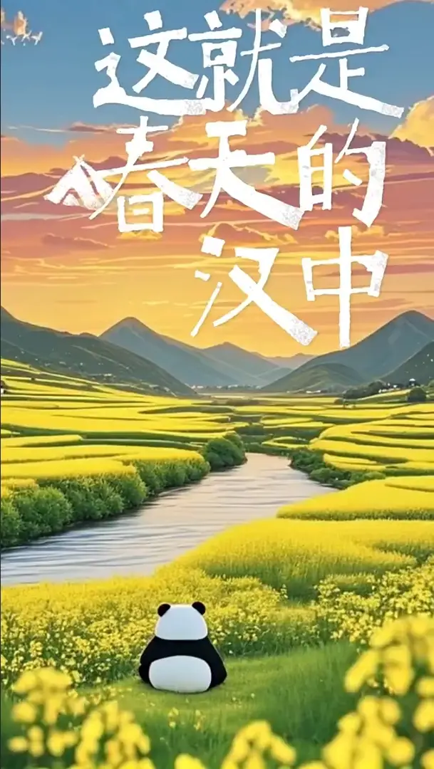 跟着胖达一起走进汉中的春天，共赴一场视觉盛宴