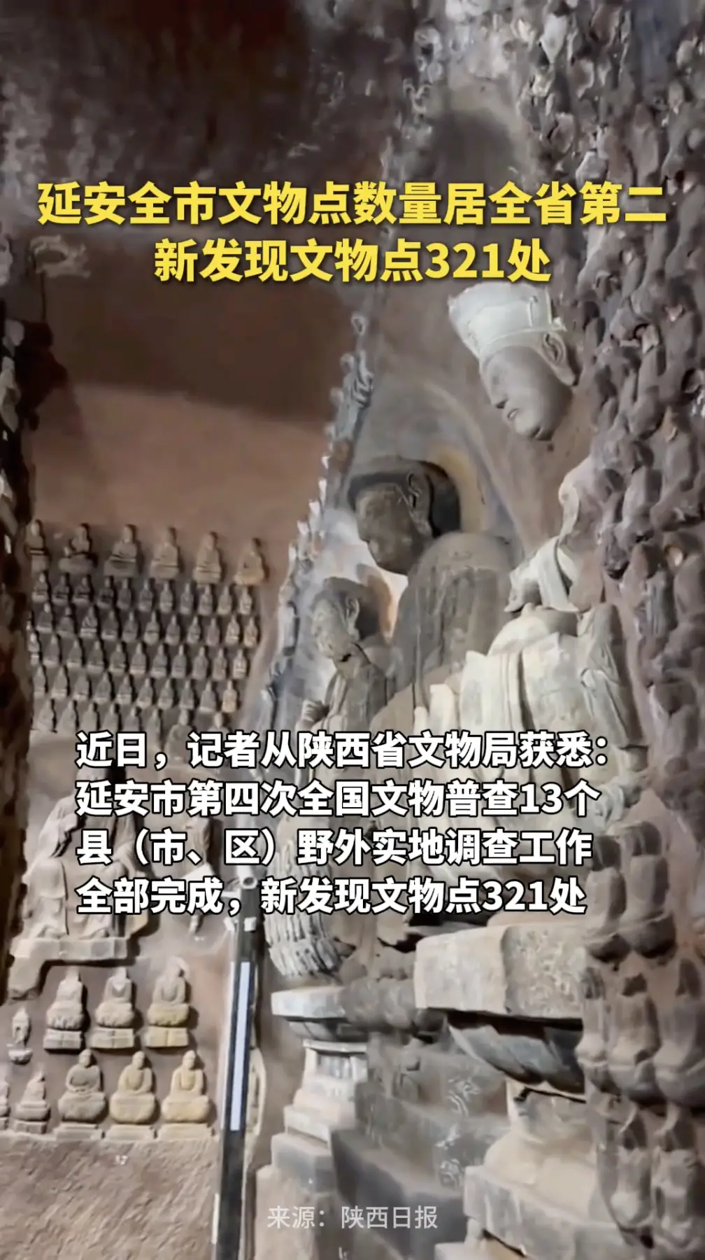 延安全市文物点数量居全省第二，新发现文物点321处