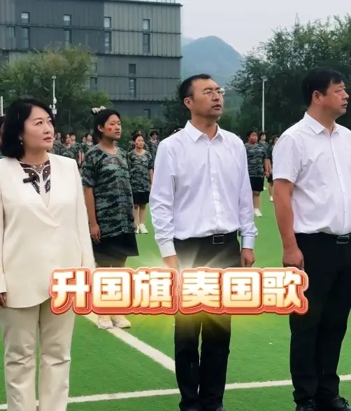 当军训汇报遇到小雨
