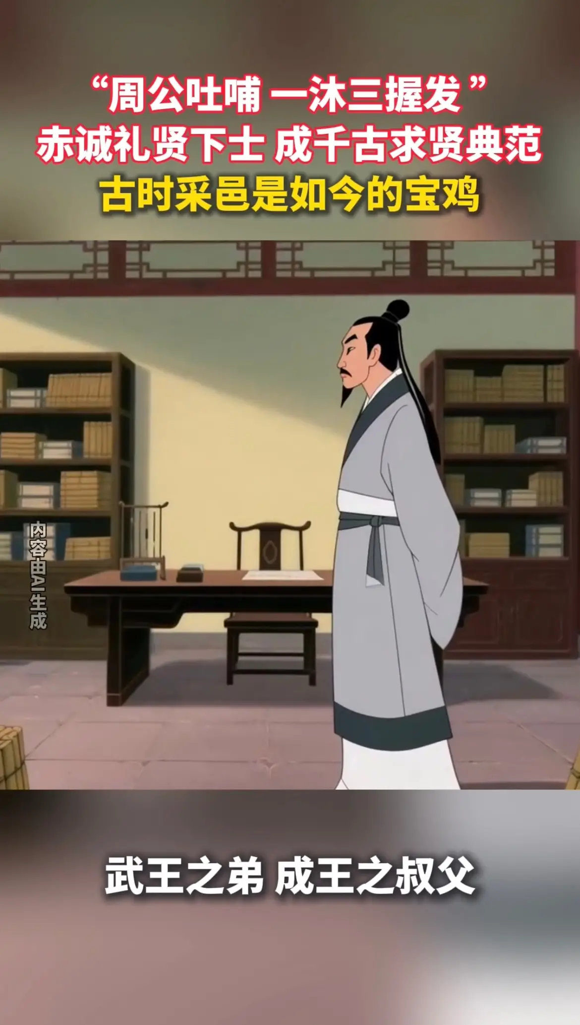 “周公吐哺一沐三握发”，赤诚礼贤下士成千古求贤典范